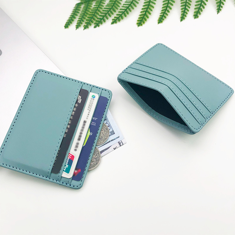Slim Card Slot Case - 1Pc Pu skórzane etui na dowód