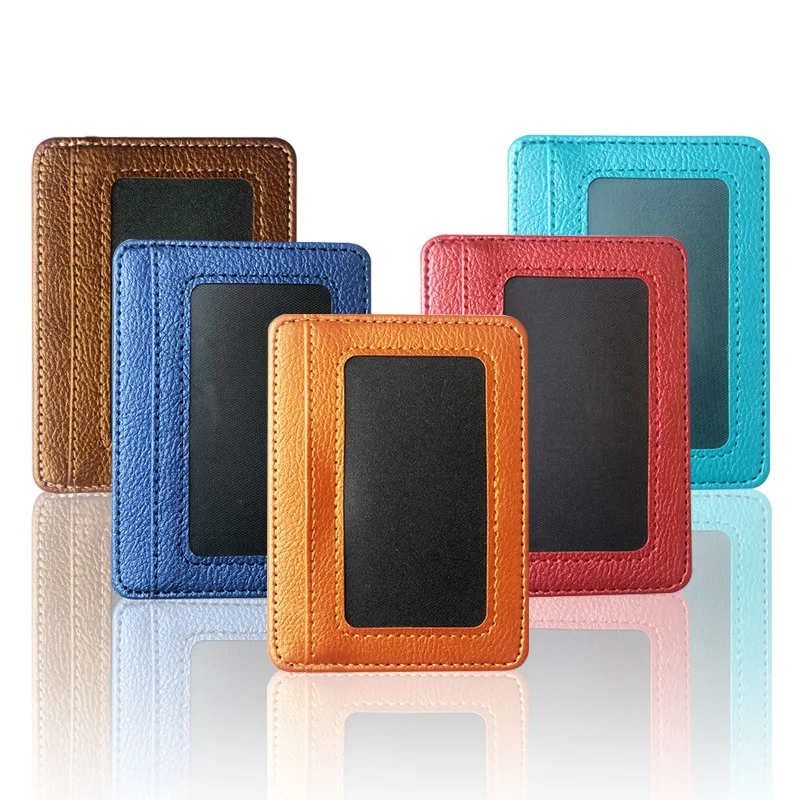 Slim Card Slot Case - Nowa, cienka PU Leather Mini portfel