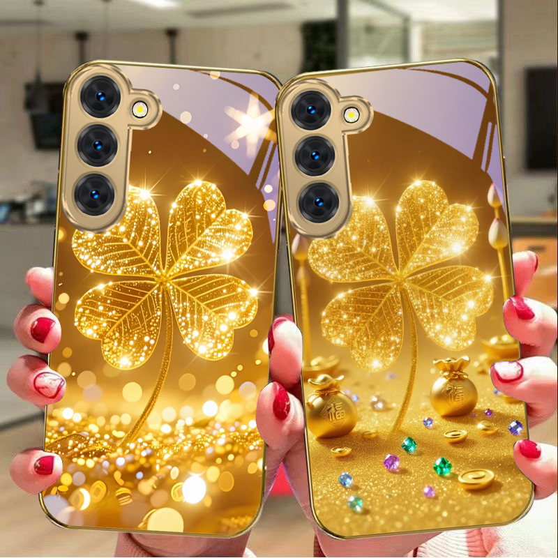 Ogromna złota koniczyna, złote – Phone Cases Galaxy S26 recenzja i cena