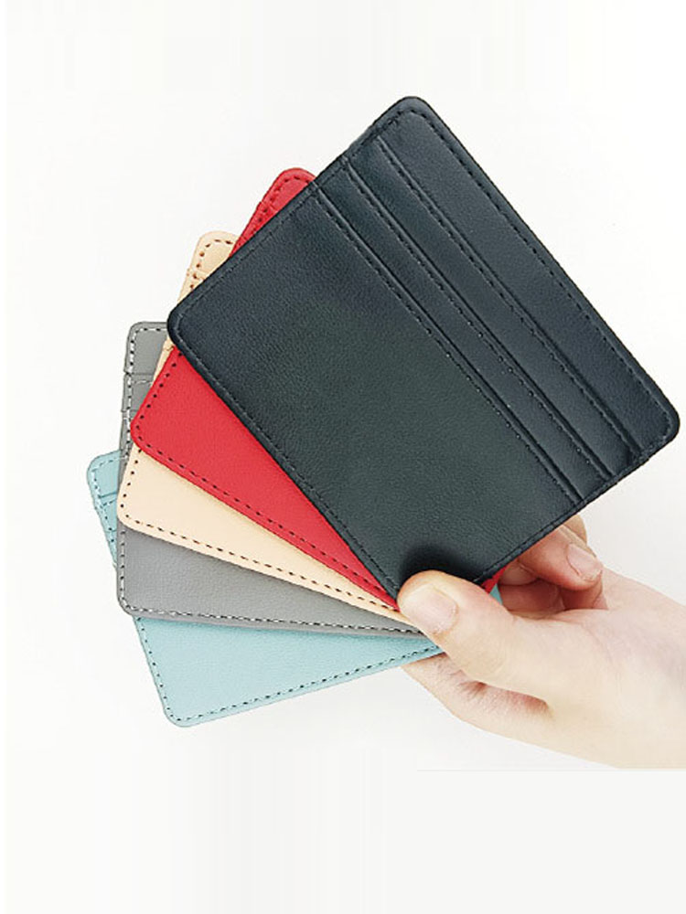1Pc Pu skórzane etui na dowód  – Slim Card Slot Case recenzja i cena