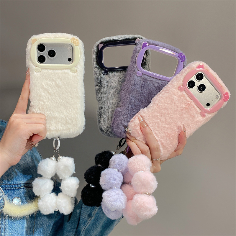 Luksusowe, jednokolorowe, futr – Phone Cases Popular recenzja i cena