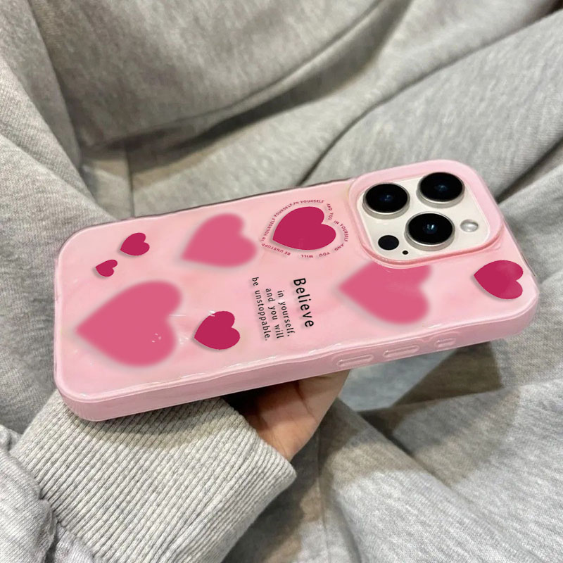 Luxury Pink Love Heart Folds T – Phone Cases Expensive recenzja i cena