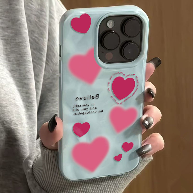 Luxury Pink Love Heart Folds T – Phone Cases Expensive recenzja i cena